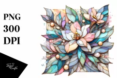 Abstract Pastel Small Stained Gardenia Product Image 1