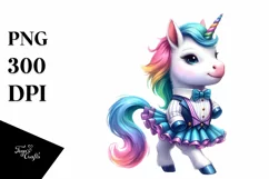 Colorful Baby Unicorn Dancer PNG Product Image 3