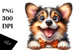Crazy Watercolor Funny Corgi | Sublimation | Clipart Product Image 1