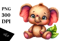 Vibrant Colorful Brownish Plush Elephant Product Image 1
