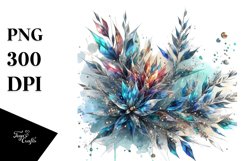 Abstract Shiny Lobelia | Clipart Product Image 1