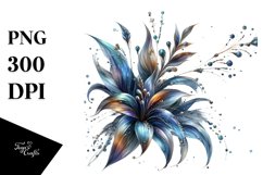 Abstract Shiny Lobelia | Clipart Product Image 1