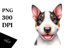 Cute Bull Terrier Cartoon PNG Product Image 1