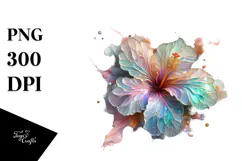 Abstract Shiny Hibiscus Made of JPEG Product Image 1