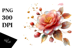 Golden Camellia Made of PNG Product Image 1