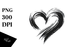 Heart with Wings Simple Paintbrush Style PNG Product Image 1