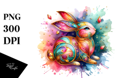 Colorful Bunny, PNG Product Image 1