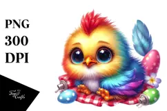 Crazy Baby Bunny with Summer Clothes PNG Product Image 1