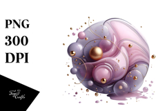 Abstract Lilac Watercolor Splash PNG Product Image 1