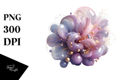 Abstract Lilac Watercolor Splash PNG Product Image 1