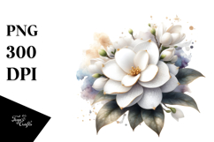 Gardenia with Metallic Inserts PNG Product Image 1