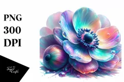 anemone made of transparent glass PNG Product Image 3