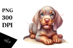 Watercolor Baby Vizsla JPEG Product Image 1