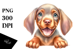 Watercolor Baby Vizsla JPEG Product Image 1