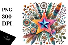 Colorful Boho Star PNG Product Image 1