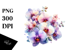 Watercolor Colorful Orchid Glossy Product Image 1