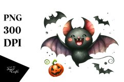Whimsical Halloween Bat Clipart Product Image 3