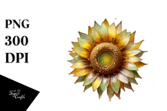Sunflower Made of , Colorful PNG Product Image 1