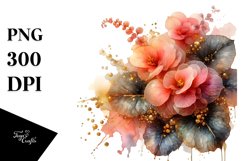 Abstract Shiny Begonia | Clipart Product Image 1