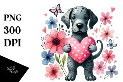 Great Dane Doodled Heart PNG Product Image 1