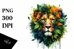 Abstract Vibrant Lion made of , PNG Product Image 3