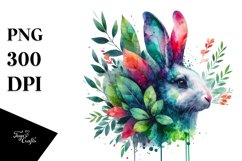 Abstract Vibrant Bunny made of , PNG Product Image 1