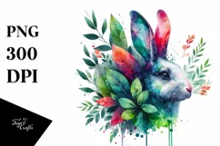 Abstract Vibrant Bunny made of , PNG Product Image 1