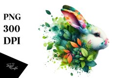 Abstract Vibrant Bunny made of , PNG Product Image 3