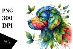 Vibrant Watercolor Puppy with Abstract Frame, 20 oz Tumbler Product Image 1