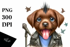 Funny Baby Chesapeake Bay Retriever Punk Singer Product Image 1