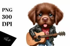 Baby Chesapeake Bay Retriever as Punk Singer Product Image 3