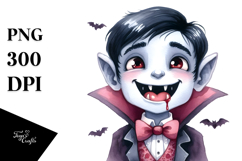 Funny Vampire White Background PNG Product Image 1