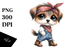Happy Caricature-Like Bandana Clipart Product Image 1