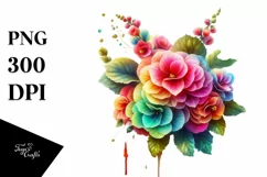 Watercolor Luxury Flower Splash Clipart Product Image 3