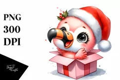 Extremely Expressive Baby Flamingo PNG Product Image 3