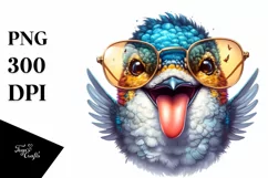 Funny Hummingbird Smiling Sunglasses | Clipart Product Image 3