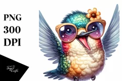 Funny Hummingbird Smiling Sunglasses | Clipart Product Image 3