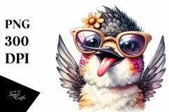Funny Hummingbird Smiling Sunglasses | Clipart Product Image 3