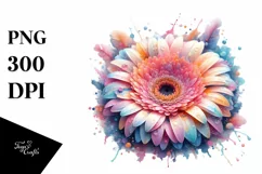 Detailed Glossy Gerbera Transparent PNG Product Image 3