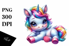 Cute Baby Unicorn Funny PNG Product Image 3