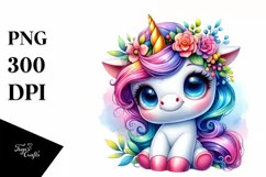Cute Baby Unicorn Funny PNG Product Image 3