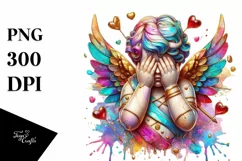 Cupid Angel Of Love Gesture Watercolor Florals Clipart Product Image 8