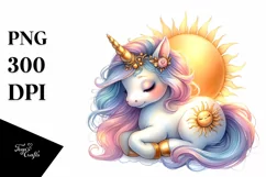 Cute Baby Unicorn from Golden Sun | Clipart Product Image 1