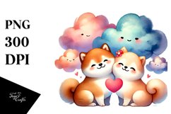 Cute Cloud Shiba Inu PNG Product Image 1
