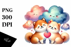 Cute Cloud Shiba Inu PNG Product Image 1