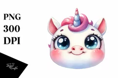 Expressive Baby Unicorn, Transparent PNG Product Image 1