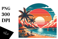 Retro Beach Sunset Tumbler Product Image 1