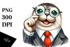 Funny Seal Suit Retro es | Clipart Product Image 3