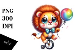 Goofy Baby Lion with Tiny Bowtie PNG Product Image 1