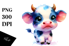 Cute Baby Cow in Style PNG Product Image 1